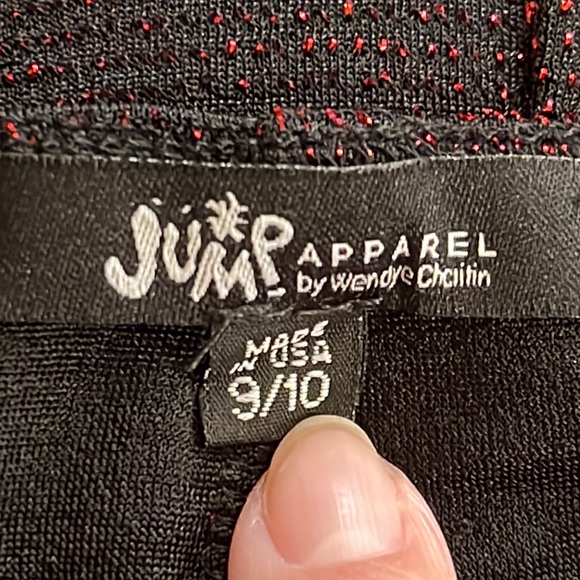 Black With Red Glitter Long Sleeve Dress By Jump Apparel - Picture 4 of 4